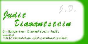 judit diamantstein business card